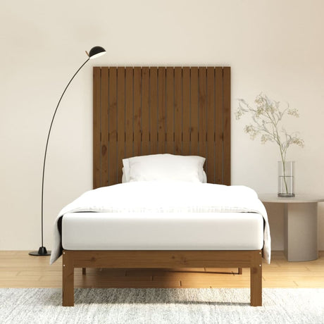 Vidaxl wandhoofdbord 108x3x110 cm massief grenenhout honingbruin