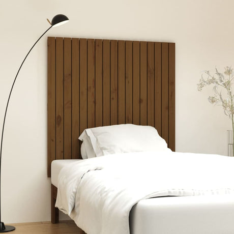 Vidaxl wandhoofdbord 108x3x110 cm massief grenenhout honingbruin