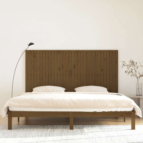 Vidaxl hoofdbord wandmontage 204x3x110 cm grenenhout honingbruin