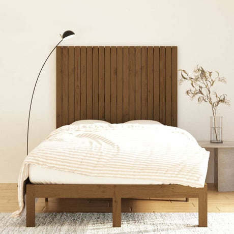 Vidaxl wandhoofdbord 127,5x3x110 cm massief grenenhout honingbruin