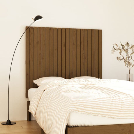 Vidaxl wandhoofdbord 127,5x3x110 cm massief grenenhout honingbruin