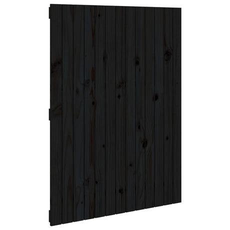Vidaxl wandhoofdbord 82,5x3x110 cm massief grenenhout zwart