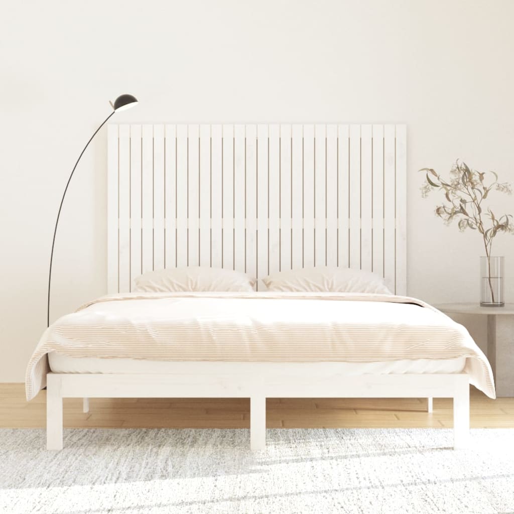 Vidaxl wandhoofdbord 166x3x110 cm massief grenenhout wit