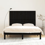 Vidaxl wandhoofdbord 166x3x110 cm massief grenenhout zwart