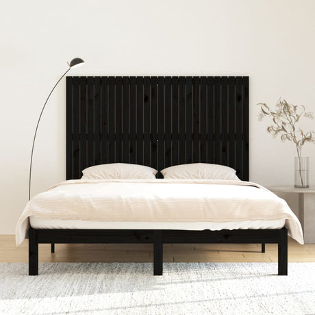 Vidaxl wandhoofdbord 166x3x110 cm massief grenenhout zwart