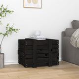 VidaXL Storage box 58x40.5x42 cm Solid pine wood black