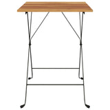 Vidaxl bistrotafel inklapbaar 55x54x71 cm massief teakhout en staal