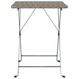 Vidaxl bistrotafel inklapbaar 55x54x71 cm poly rattan grijs