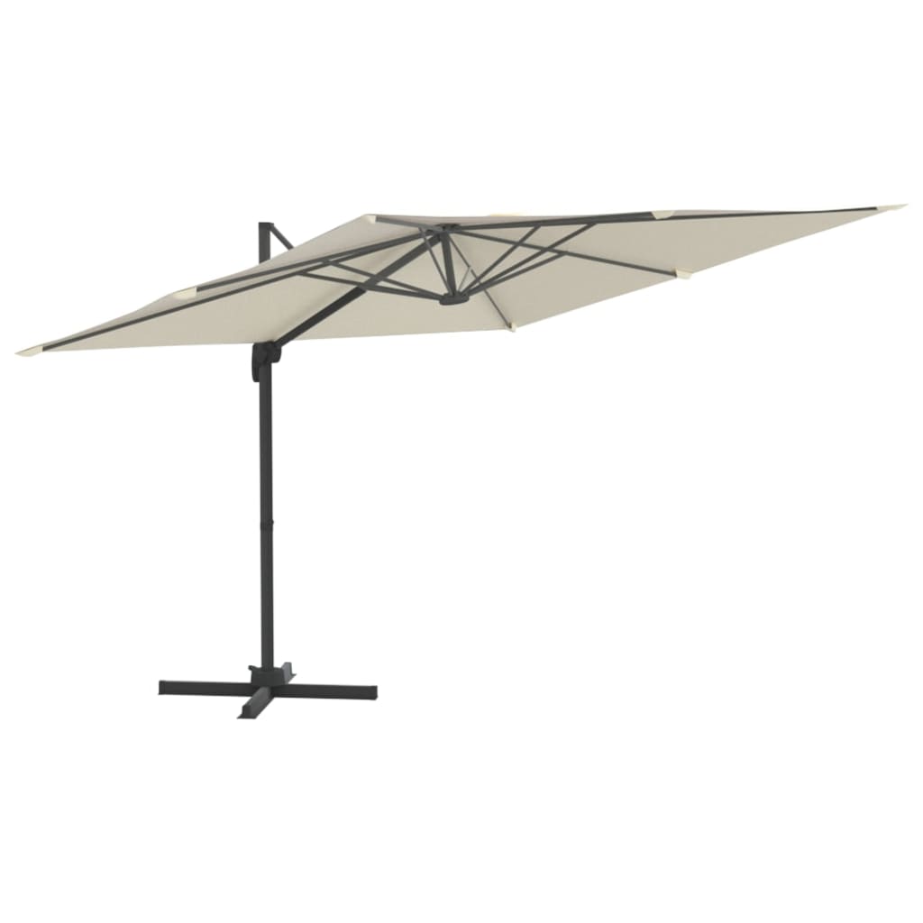 Vidaxl Floating parasol with aluminum pole 300x300 cm sand white