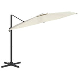 Vidaxl Floating parasol with aluminum pole 300x300 cm sand white