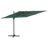 Vidaxl flytende parasol med aluminiumstang 300x300 cm grønn