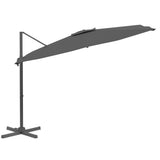 Vidaxl flytende parasol med aluminiumstang 400x300 cm Antracittfarget