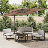 Vidaxl Floating parasol with aluminum pole 300x300 cm taupe