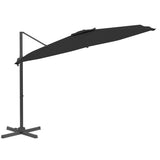 Vidaxl flytende parasol med aluminiumstang 300x300 cm svart