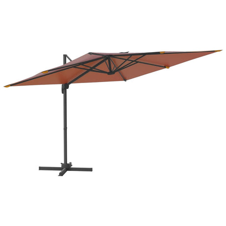 Vidaxl Floating parasol with aluminum pole 300x300 cm terracotta -colored