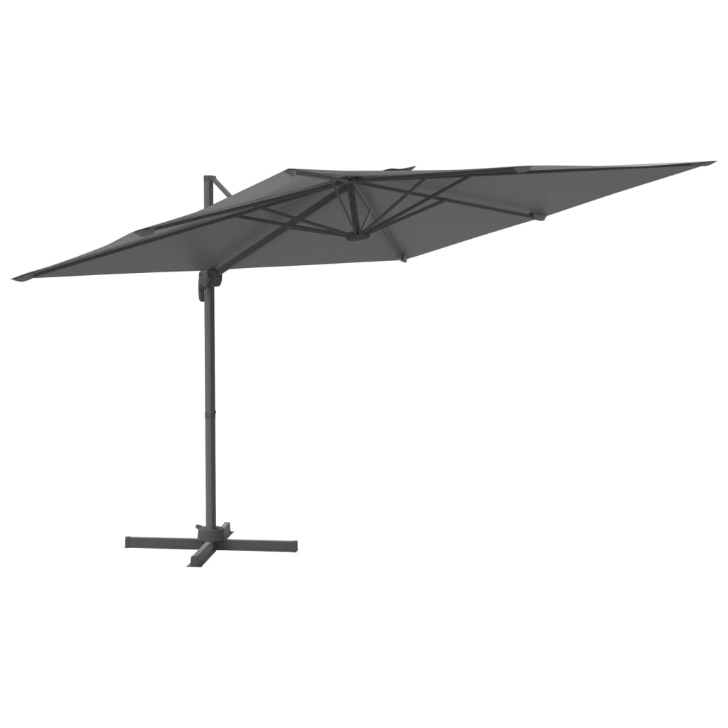 Parasol flottant vidaxl avec éclairage LED 400x300 cm de couleur anthracite