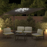 Parasol flottant vidaxl avec éclairage LED 400x300 cm de couleur anthracite