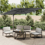 Parasol flottant vidaxl avec éclairage LED 400x300 cm de couleur anthracite