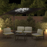 Parasol flottant vidaxl avec éclairage LED 400x300 cm noir