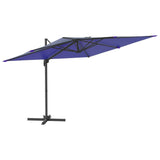 Vidaxl flytende parasol med LED -belysning 400x300 cm Azure Blue