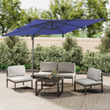 Vidaxl flytende parasol med LED -belysning 400x300 cm Azure Blue