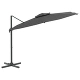 Vidaxl flytende parasol med dobbelttak 300x300 cm Antracitt -farget