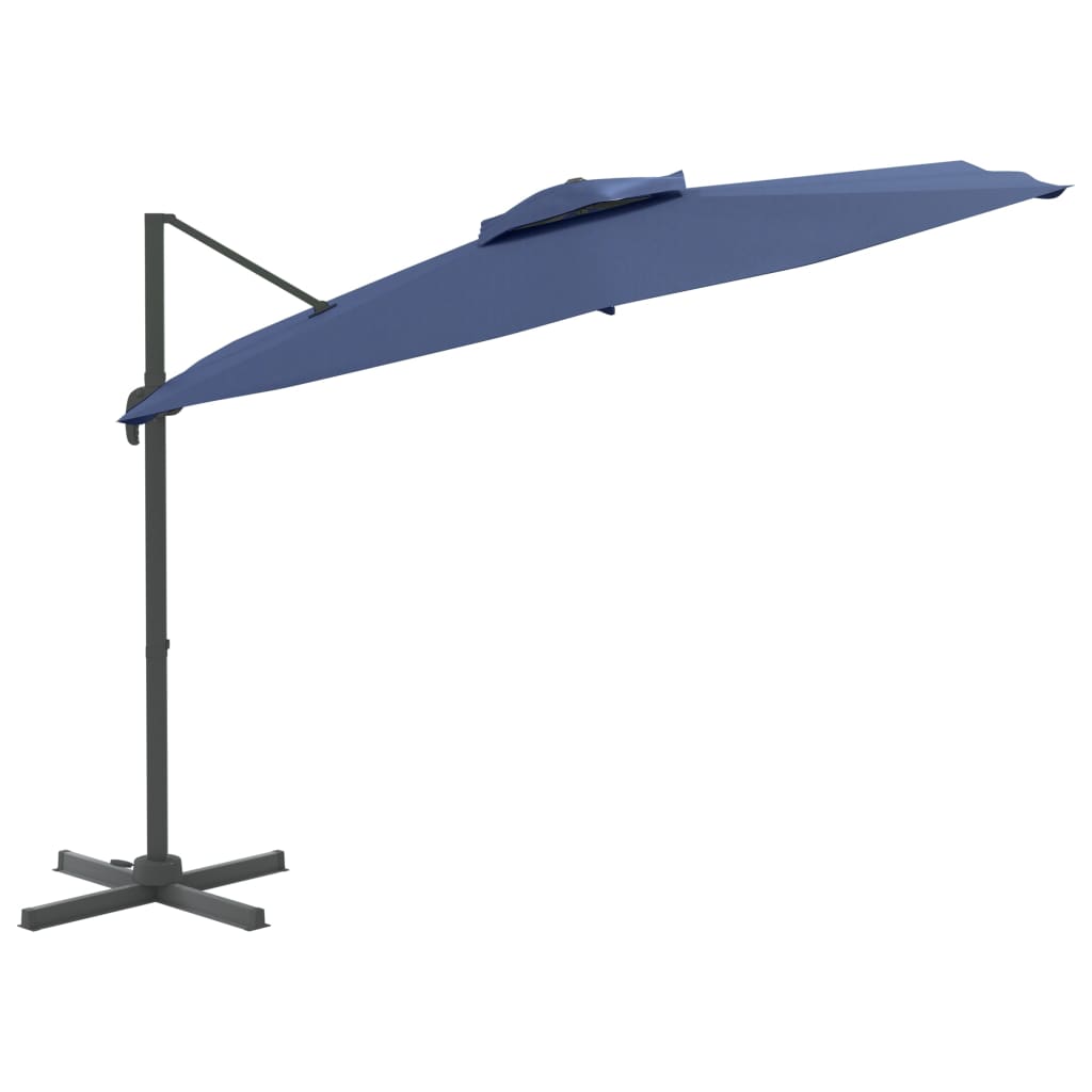 Vidaxl flytende parasol med dobbelttak 300x300 cm Azure Blue