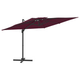 Vidaxl Floating Parasol med dobbelt tag 400x300 cm Burgundy Red