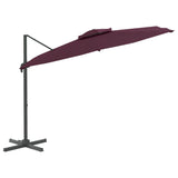 Vidaxl Floating Parasol med dobbelt tag 400x300 cm Burgundy Red