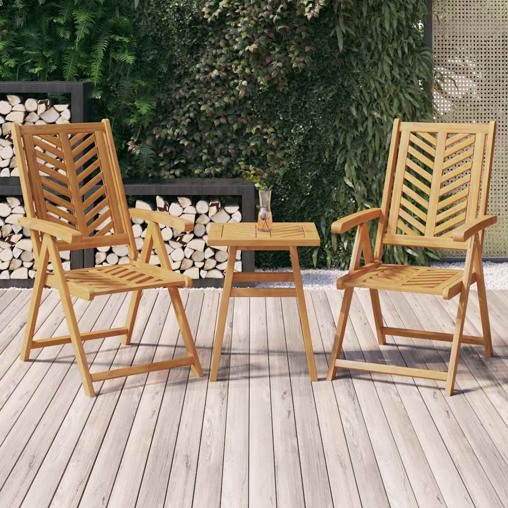 Vidaxl tuinstoelen 2 st verstelbaar massief acaciahout