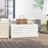 Vidaxl tuinbox 101x50,5x46,5 cm massief grenenhout wit