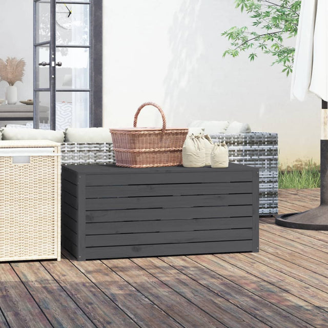 Vidaxl tuinbox 101x50,5x46,5 cm massief grenenhout grijs