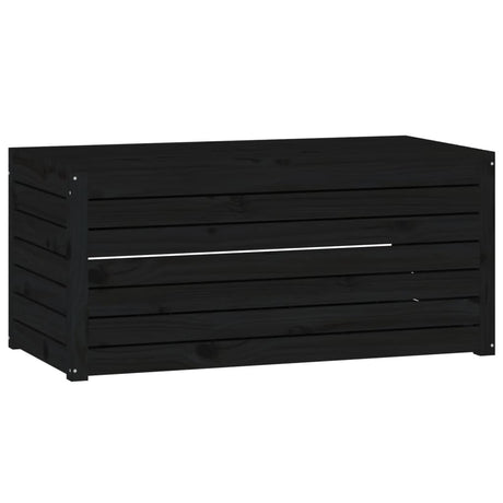 Vidaxl tuinbox 101x50,5x46,5 cm massief grenenhout zwart