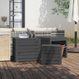 Vidaxl 3-delige tuinboxset massief grenenhout grijs