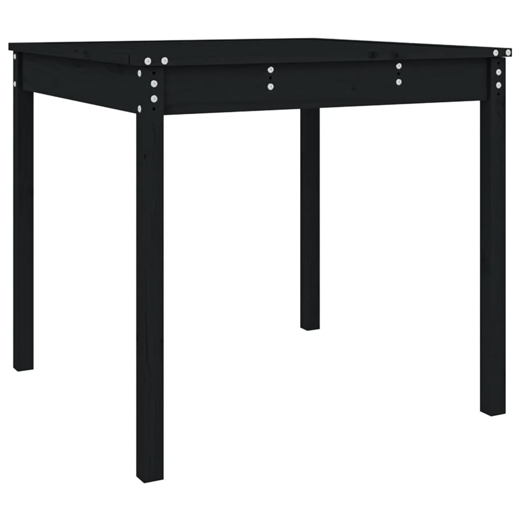 Vidaxl tuintafel 82,5x82,5x76 cm massief grenenhout zwart