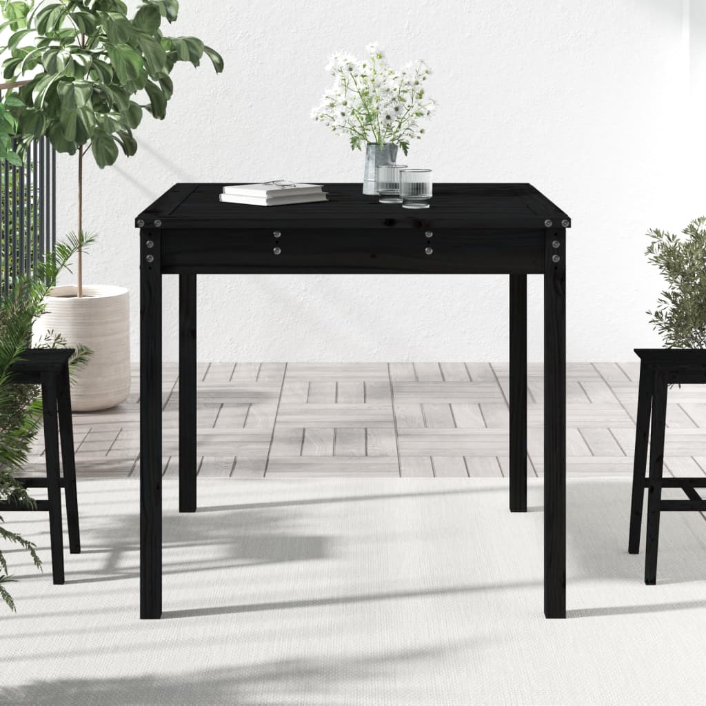 Vidaxl tuintafel 82,5x82,5x76 cm massief grenenhout zwart