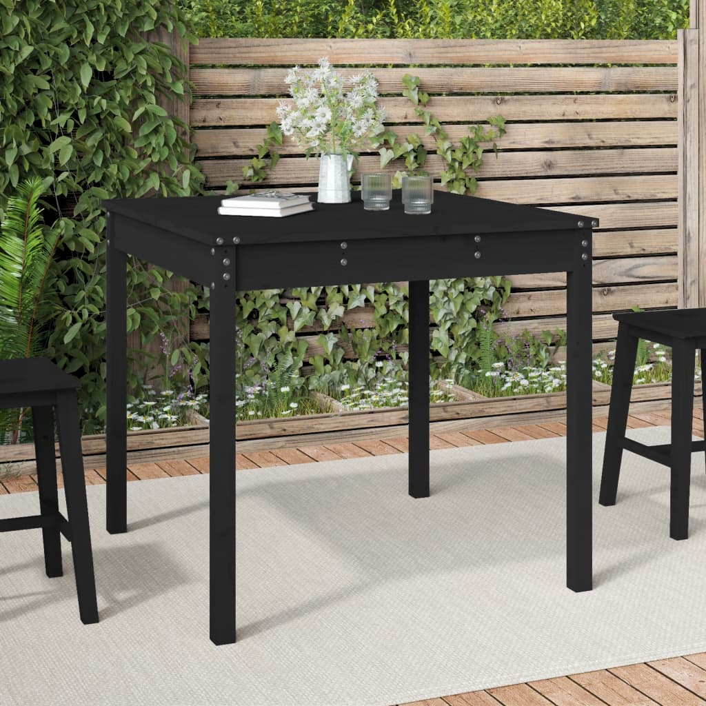 Vidaxl tuintafel 82,5x82,5x76 cm massief grenenhout zwart