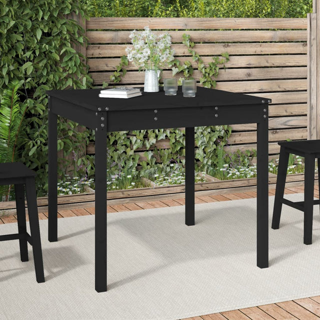 Vidaxl tuintafel 82,5x82,5x76 cm massief grenenhout zwart