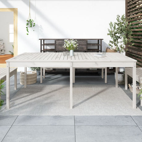 Vidaxl tuintafel 203,5x100x76 cm massief grenenhout wit