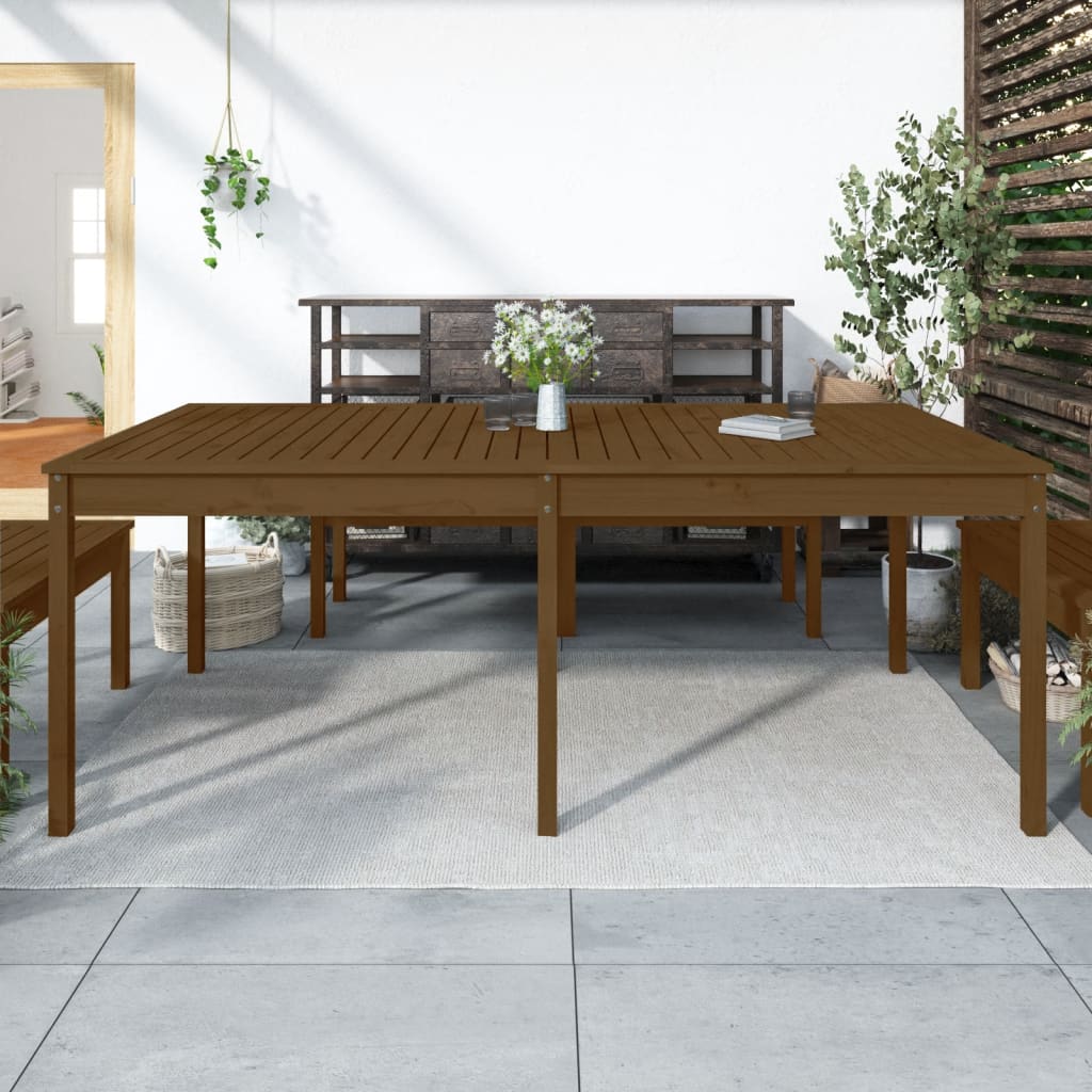 Vidaxl tuintafel 203,5x100x76 cm massief grenenhout honingbruin
