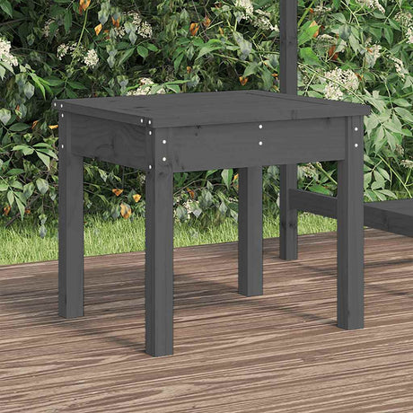 Vidaxl tuinbank 50x44x45 cm massief grenenhout grijs