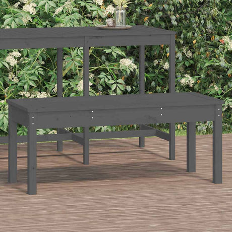 Vidaxl tuinbank 109x44x45 cm massief grenenhout grijs