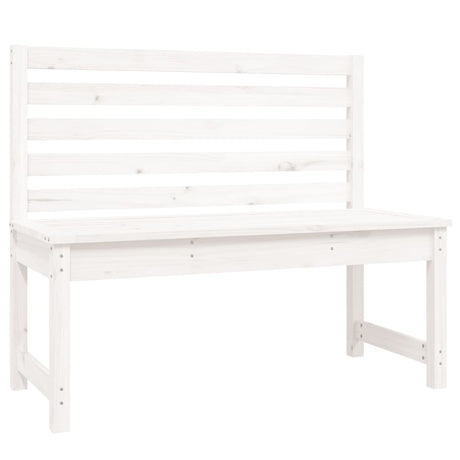 Vidaxl tuinbank 109 cm massief grenenhout wit