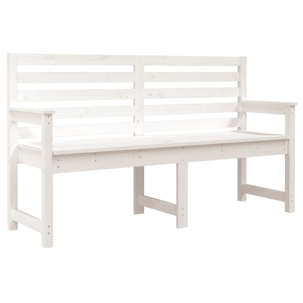 Vidaxl tuinbank 159,5x48x91,5 cm massief grenenhout wit