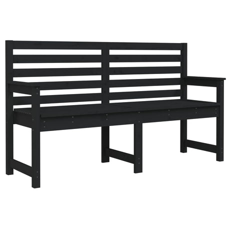 Vidaxl tuinbank 159,5x48x91,5 cm massief grenenhout zwart