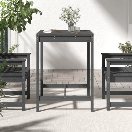 Vidaxl tuintafel 82,5x82,5x110 cm massief grenenhout grijs