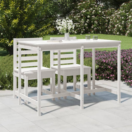 Vidaxl tuintafel 159,5x82,5x110 cm massief grenenhout wit