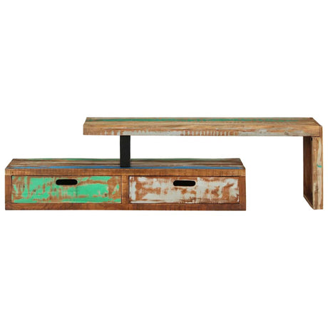 Vidaxl tv-meubel (118-200) x 30 x 40 cm massief hout gerecycled