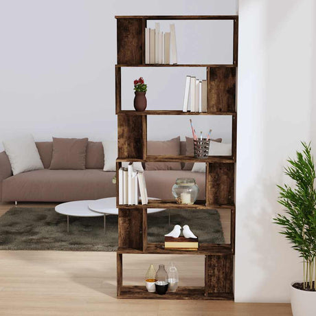 Vidaxl boekenkast kamerscherm 80x24x192 cm bewerkt hout gerookt eiken