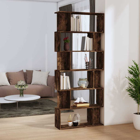 Vidaxl boekenkast kamerscherm 80x24x192 cm bewerkt hout gerookt eiken